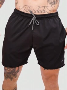 KIT 3 Bermuda Shorts Mauricinho Beach Basic Plain With Pockets And Drawstring - 藍色 - 查看 6