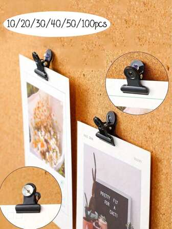 10/20/30/40/50 stuks drukknopen, drukknopen met punaises, set punaises, multifunctionele punaises, zonder gaten voor schoolkunstprojecten op prikbord, fotodocumenten op prikbord, papier op compartimentenwand zonder gat (zwart), terug naar school, schoolbenodigdheden