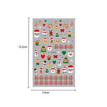 Miếng dán móng tay hình ông già Noel hoạt hình bông tuyết hình nai sừng tấm - Nhiều màu - Xem 2