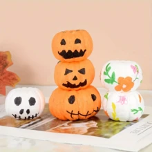 6-20 Stücke weiße Schaumstoff-Kürbisse 4,5-10cm, perfekt zum Bemalen, Schnitzen und Herbstdekoration, geeignet für Halloween und Erntedankfest -- DIY manuelles Bemalen und Anregung zur Kreativität