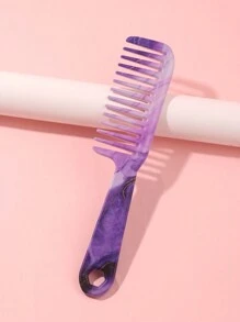 1 件黑色宽齿大梳子，适用于女士发型设计，宽齿梳适用于长发，卷发/直发顺发，沙龙家用发型设计刷，头发按摩器，返校，旅行度假必备品，女士发饰 - 彩色 - 查看 8