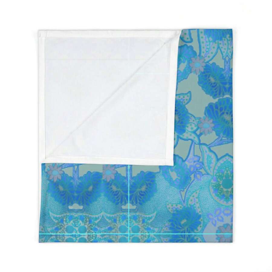Blue Lotus Baby Swaddle Blanket SHEIN UK