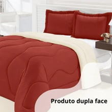 Queen Size Double Sided Gel Mesh Duvet Kit 3 Pieces - Roof Tile With Straw - View 3