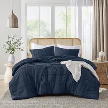 Elegant 3 Pieces Bedding Mini Comforter Set,Cozy Premium Polyester All Season Comforter Sets For Full-Cal King Size,Stylish Home Textile Fits Lux Bedroom Décor,Christmas New Year Holiday Gifts - View 1