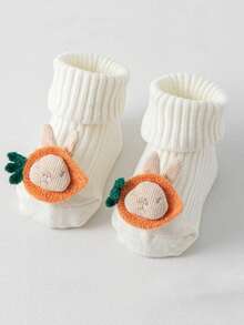 1双新生儿男女宝宝婴儿童0-1-3岁春秋冬季防滑中长款地板袜 - 彩色 - 查看 12