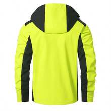 New Men's Casual Trench Jacket Spring Autumn Outdoor Sports Jacket Casual All-In-One Thin Spring Coat Men's Mountaineering Spring Storm Jacket Men's Jacket - 綠色 - 查看 2