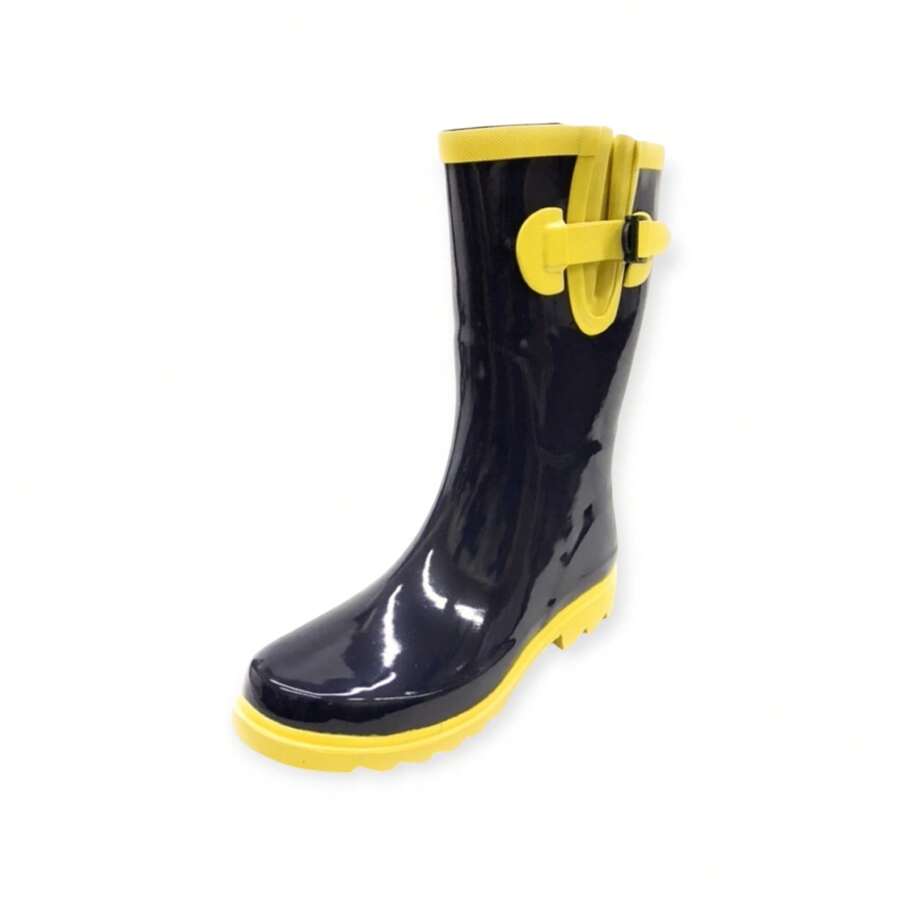 Botas y Botines de Mujer Hebilla Slip on Guay Elegante Glamour punk Preppy Sexy Deportivo Vacación Miedoso De moda - Negro y amarillo - Ver 1