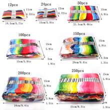 12/24/36/50/100/200/250 Colors 6-Strand 8m Embroidery Floss, Random Color Labels, Suitable For Cross Stitch, Embroidery, Handcraft DIY, Home Textile, Garment Embroidery Threads - Multicolor - View 6