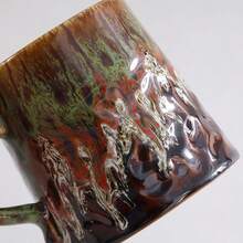 1 chiếc cốc sứ tráng men dung tích lớn có thể thay đổi thiết kế, đồ uống sáng tạo cho gia đình, văn phòng, bữa sáng - cốc thay đổi lò nung - Xem 10