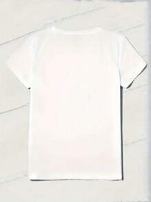 Women's T-Shirt With Written Phrases 100% Premium Luxury Mesh Shirt - trắng - Xem 2