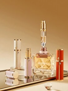 1pc 5ml Refillable Leather Perfume Travel Spray Bottle, Portable Fragrance Atomizer Ideal For Travel, Office, Home Decor, Weddings, Parties, Birthdays, Gifts For Him/Her, Holidays