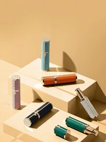 1pc 5ml Refillable Leather Perfume Travel Spray Bottle, Portable Fragrance Atomizer Ideal For Travel, Office, Home Decor, Weddings, Parties, Birthdays, Gifts For Him/Her, Holidays