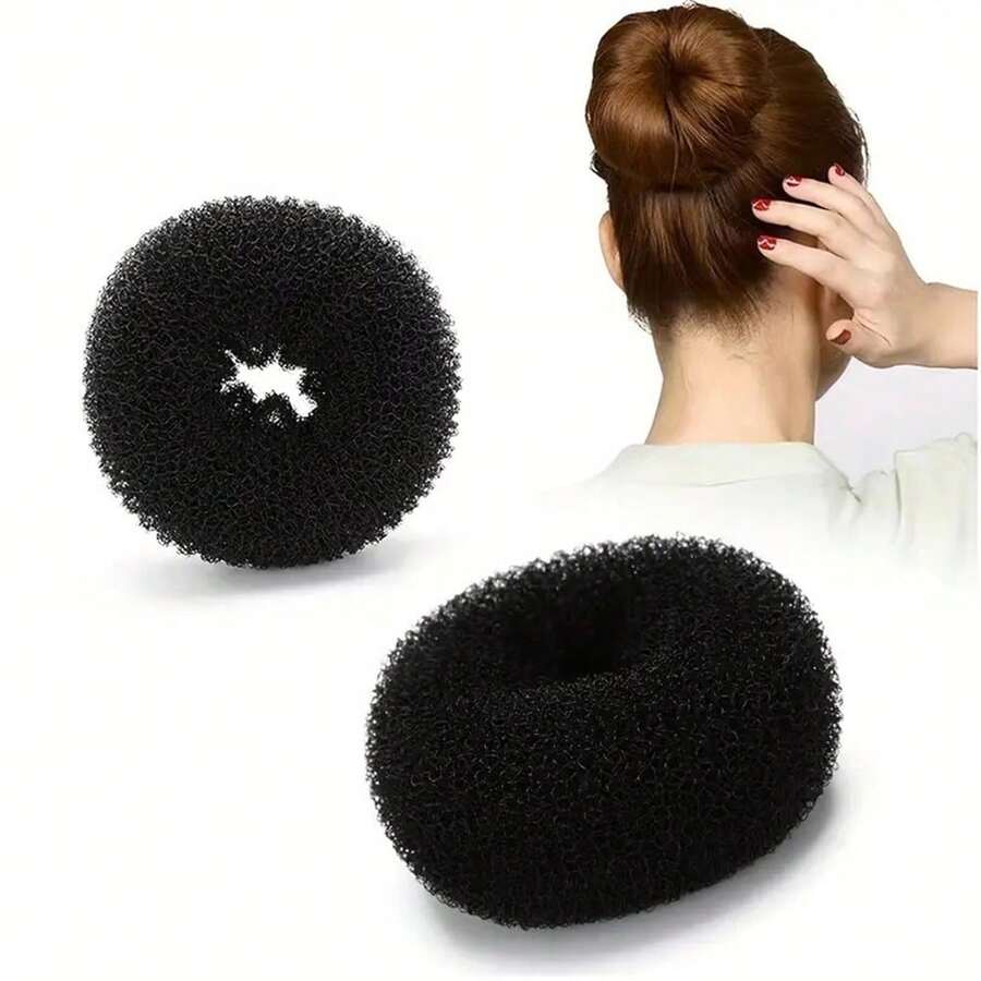 Fashion Messy Bun Hair Donut Maker Hidden Clips, DIY Hair Styling Foam