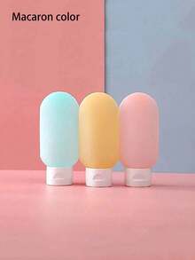 Bộ 3 chai silicon có thể nạp lại để đựng kem/chất lỏng, có ống bóp, chai rỗng di động để đựng dầu gội/sữa tắm, hộp đựng đồ vệ sinh cá nhân khi đi du lịch có nhãn, thích hợp cho phòng tắm tại nhà, trường học, đám cưới, quà tặng sinh nhật và làm quà tặng Giáng sinh cho bạn bè, bạn gái, cha mẹ. - Nhiều màu - Xem 1