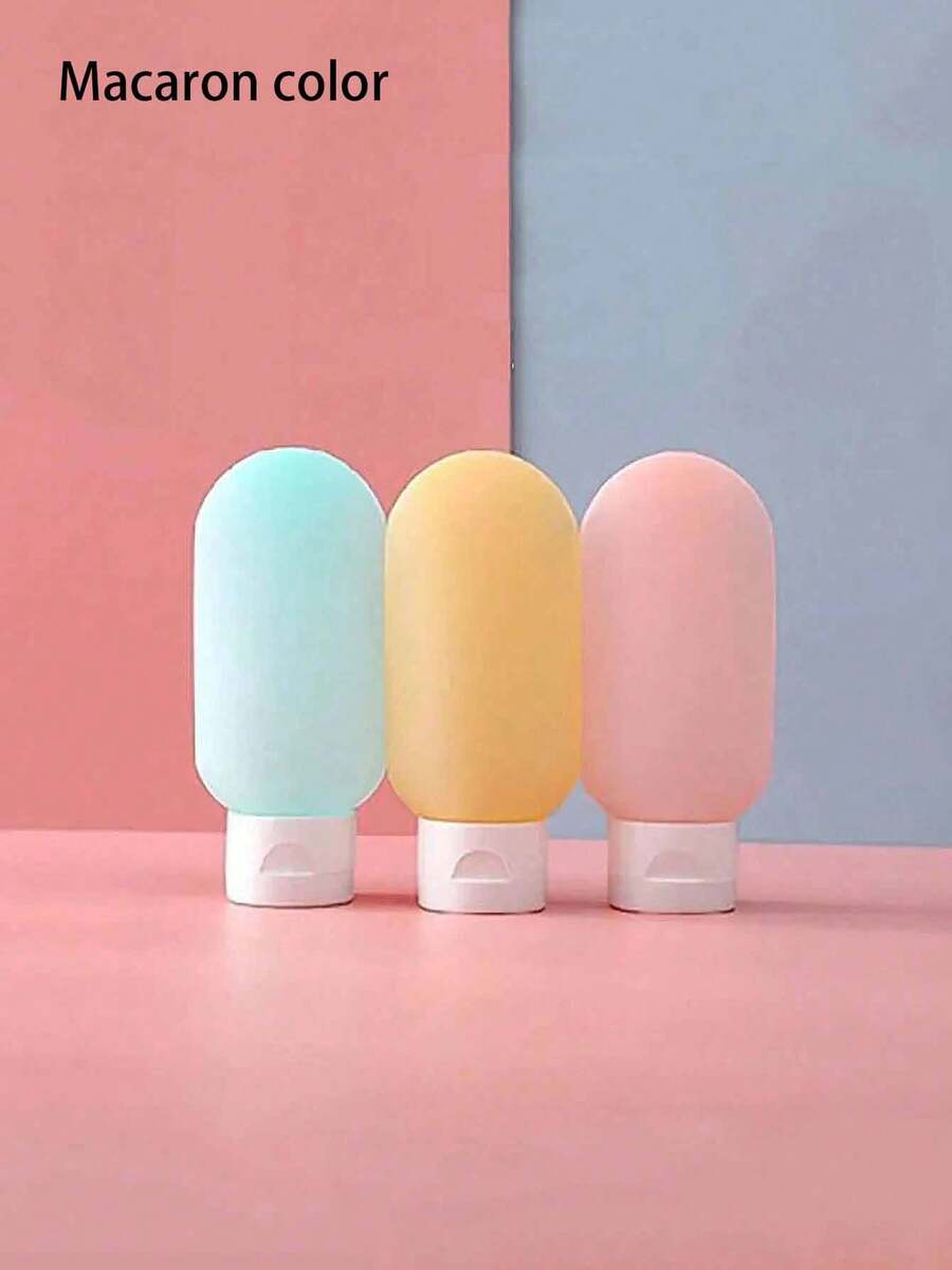 Bộ 3 chai silicon có thể nạp lại để đựng kem/chất lỏng, có ống bóp, chai rỗng di động để đựng dầu gội/sữa tắm, hộp đựng đồ vệ sinh cá nhân khi đi du lịch có nhãn, thích hợp cho phòng tắm tại nhà, trường học, đám cưới, quà tặng sinh nhật và làm quà tặng Giáng sinh cho bạn bè, bạn gái, cha mẹ. - Nhiều màu - Xem 1