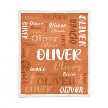 Personalized Customized Text, Thick Wool Blanket, Soft And Warm Blanket For Nap, Suitable For Sofas, Office Beds, Camping Trips, Multi-Purpose Holiday Gift Blanket - Multicolor - View 7