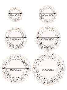 100入組空心防油羊皮紙烤盤，用於廚房烤盤和空氣炸鍋紙，通用空氣炸鍋烤紙 - 白色 - 查看 6