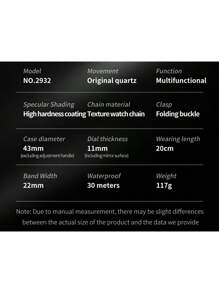 OLEVS. OLEVS Men Watches Business Dress Easy Read Analog Quartz Date Luxury Wrist Watch Silver Casual Stainless Steel Waterproof Luminous Two Tone Watch For Men - 金白 - 查看 11