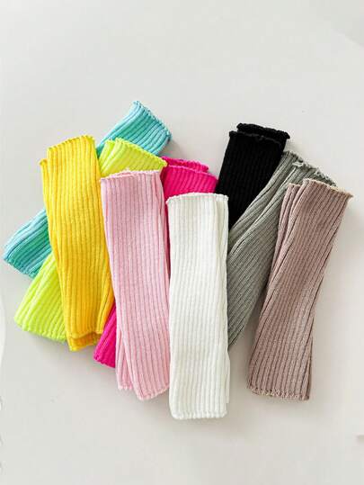 儿童中筒腿套套装，新款春秋纯色绒毛腿套，直筒无跟公主腿套