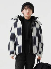 Balabala Boys' Winter Jacket Warm Hooded Outerwear For Teen Boy