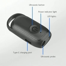 1 款迷你便携式超声波驱狗器，带 LED 灯的手持式防吠装置，USB 充电，远程超声波止吠器，宠物训练工具，疼痛电击项圈的替代品，便携易携带，防止狗咬伤，适合户外使用。 - 粉色 - 查看 12