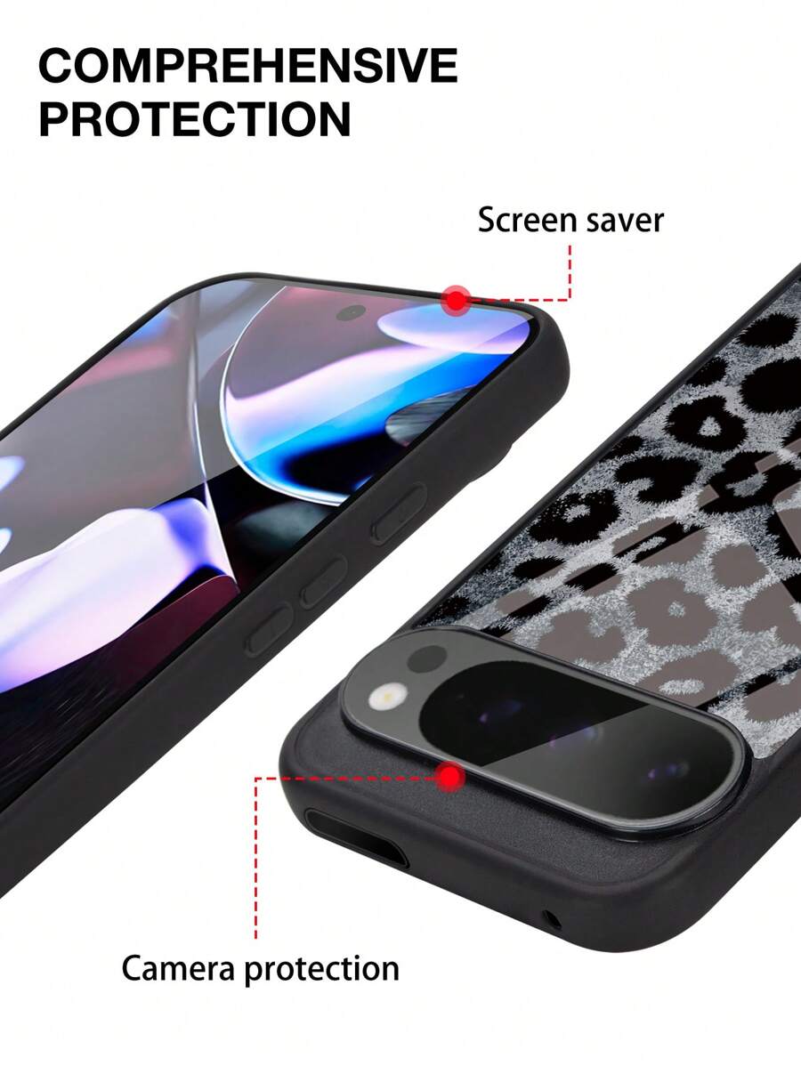 Animal Cheetah 1pc High Definition Glass Phone Case Fit Compatible With