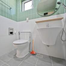 1 Giá đỡ ống thông bồn cầu có thể tái sử dụng kèm thảm sấy khí - Khay cắm trụ đứng bền chắc, thoát nước hiệu quả & đế khô nhanh, giá đỡ chậu hoa tròn - màu đen - Xem 9