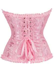 Zippered Corset Palace Style Corset With Boning To Shape Waist And Push Up Bust, Sexy Jacquard Shapewear Top, Suitable For Wearing With A Dress, Christmas Top