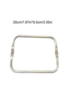 Square Aluminum Alloy Luggage Hardware Hinges, Cloud-Shaped Bag Clasp, Woven Bag Mouth Clip, Gold-Color Bag Clip For Women, Available In Multiple Sizes - Silver - View 13