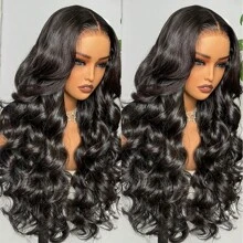 4x4 Transparent Lace Body Wave Invisible Lace Closure Wigs Brazilian Virgin Human Hair Pre Plucked With Baby Hair Natural Hairline Human Hair Wigs - SNatural - View 1