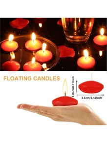 6 件/10 件/16 件小漂浮蜡烛，适合婚礼、节日和庆典的浪漫水蜡，闪光无烟石蜡，情人节漂浮蜡烛，婚礼装饰， - 多樣化香型 - 查看 4