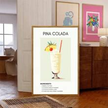 1pc Tối giản Cổ điển Cocktail Nước ép Rượu Đồ uống Poster Và Bản in Canvas In Nghệ thuật Treo tường Hình ảnh Cho Nhà bếp Quầy bar Trang trí Không có Khung - Nhiều màu - Xem 5