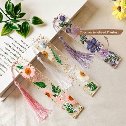 Marcador de livro floral prensado personalizado, marcador de livro de resina personalizado, marcador de livro de margarida, marcadores de livro para mulheres, presente para amantes de livros, presente de Natal para ela de volta às aulas, ornamental, multifuncional, reutilizável, colorido, vintage, fofo, desenho animado, moderno, kawaii, personalizado, personalizado, exclusivo, personalizado, adesivos personalizados, presentes ideais para ele, presentes ideais para ela, namorado, namorada, família, amigos, crianças, trabalhadores, estudantes, clientes, ela, para negócios/trabalho/escritório, para a escola, de volta às aulas