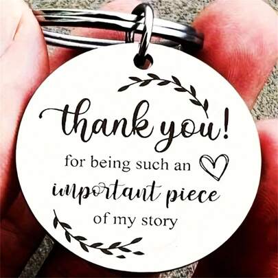 1pc Stainless Steel Rainbow Keychain As "Thank You" Gift, Suitable For Teacher's Day, Wedding, Graduation, Thanksgiving Gift For Women And Men Car Accessories Bag Charm School Cute Goth Y2k