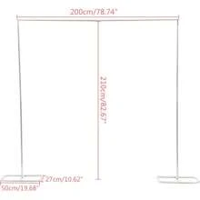 SENDERPICK Arco nupcial blanco de tubos de acero – Soporte decorativo desmontable con capacidad de carga de 5 kg y base cuadrada (pintura de alta temperatura, incluye tornillos de mariposa) para jardín, fiestas y sesiones fotográficas; estable e inoxidable. - 1 - Ver 4