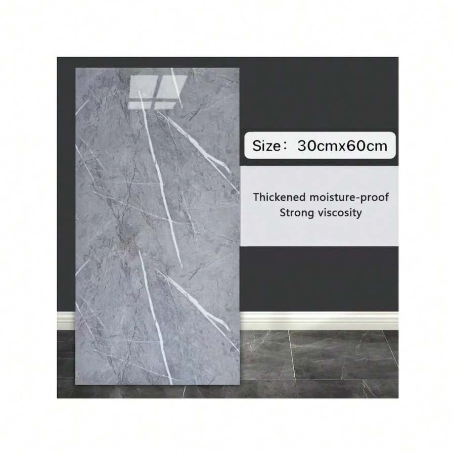 10Pcs 30x60cm Waterproof Marble Tiles Sticker PVC Self Adhesive Vinyl