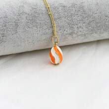 圣诞螺旋漩涡彩色滴釉复活节彩蛋 18K 镀金精致项链 - 琺瑯 - 查看 17