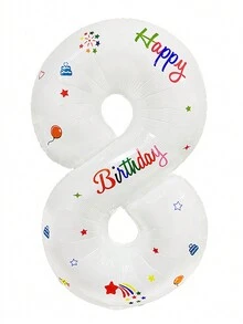 1 Bóng bay kỹ thuật số màu trắng lớn 32 inch 0-9 (Zero-Nine), Bóng bay Mylar lá kim loại số 9 lớn dùng để trang trí tiệc sinh nhật kỷ niệm, chụp ảnh, trang trí tiệc sinh nhật ngoài trời - Nhiều màu - Xem 14