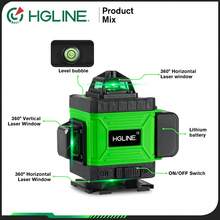 ONEVAN 16 Lines 4D Laser Levels 360 Horizontal Vertical Green Line Laser Level Self-Leveling Measure Leveling Tool - 2 Battery & 1 Charger-US Plug - View 5