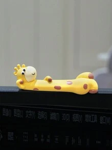 1pc Cute Desktop Computer Decor Girraffe Ornament, Home Office Accessory, Car Interior Decoration