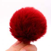 8cm Fluffy Pompon Ball Fluffy Pompom Large Multicolor Plush Pom Pom DIY For Crafts Garland Decorative Keyrings Garments Decor 4pcs/Bag