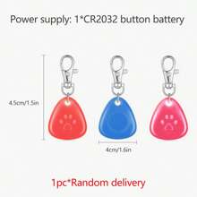 1pc Random Color LED Pet Pendant Collar, Waterproof Dog Collar Light For Outdoor Walking, Silicone LED Dog Collar Dog Tag Light For Night, Battery Included