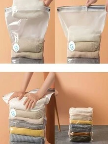 1pc Transparent Large Air Vacuum Bag, Plain Clothes Storage Bag For Household Decorations Autumn Decor Festival Decor Room Decor Home Decor Fall Decor Bedroom Decor