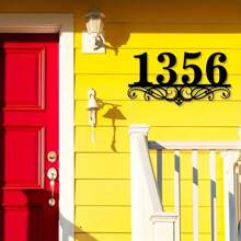 1pc Customized Metal Home Address Sign - Personalize Your Number, Weather-Resistant Outdoor Decor, Unique Yard Art, Metal Craftsmanship, Personalized Housewarming Gift, Valentine's Day, Valentine's Day Decor, Multi-Functional, Anti-Mold, Ornamental, Exquisite, Stylish, High-Quality, Adorable, Modern, Custom, Unique, Personalized, Ideal Gifts For Him, Ideal Gifts For Her, Her, Friends Kitchen, Dining Room, Bedroom, Office, Living Room, Home, Garden, Tea Room, For Anniversaries, For Birthdays, For Housewarming, For Graduation,Festive Calendar
