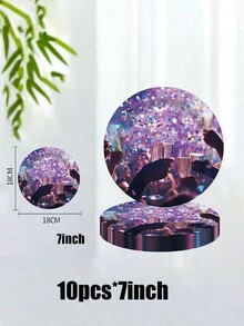 68 件套，包括一次性纸盘、单身派对主题纸盘、7 英寸纸盘、9 英寸纸盘、一次性派对盘子、材料、纸盘、派对配件、派对装饰品、甜点盘，用于派对、聚会、烧烤、野餐、露营、母亲礼物促销 - 彩色 - 查看 9