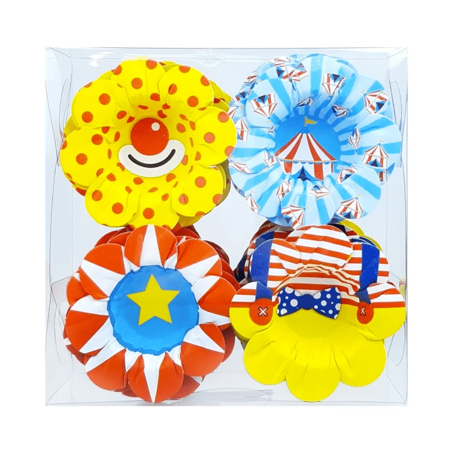 Kit 40 Candy And Themed Cupcake Wrappers Daisy Model For Fine Sweets Brigadeiros Party Molds Birthdays Weddings  Magic Lamp Mermaid Tie Dye Unicorn Ballerina Gender Reveal Party Flamingo - 馬戲團 - 查看 1