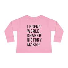 History Maker Toddler Long Sleeve Tee - Hồng - Xem 1
