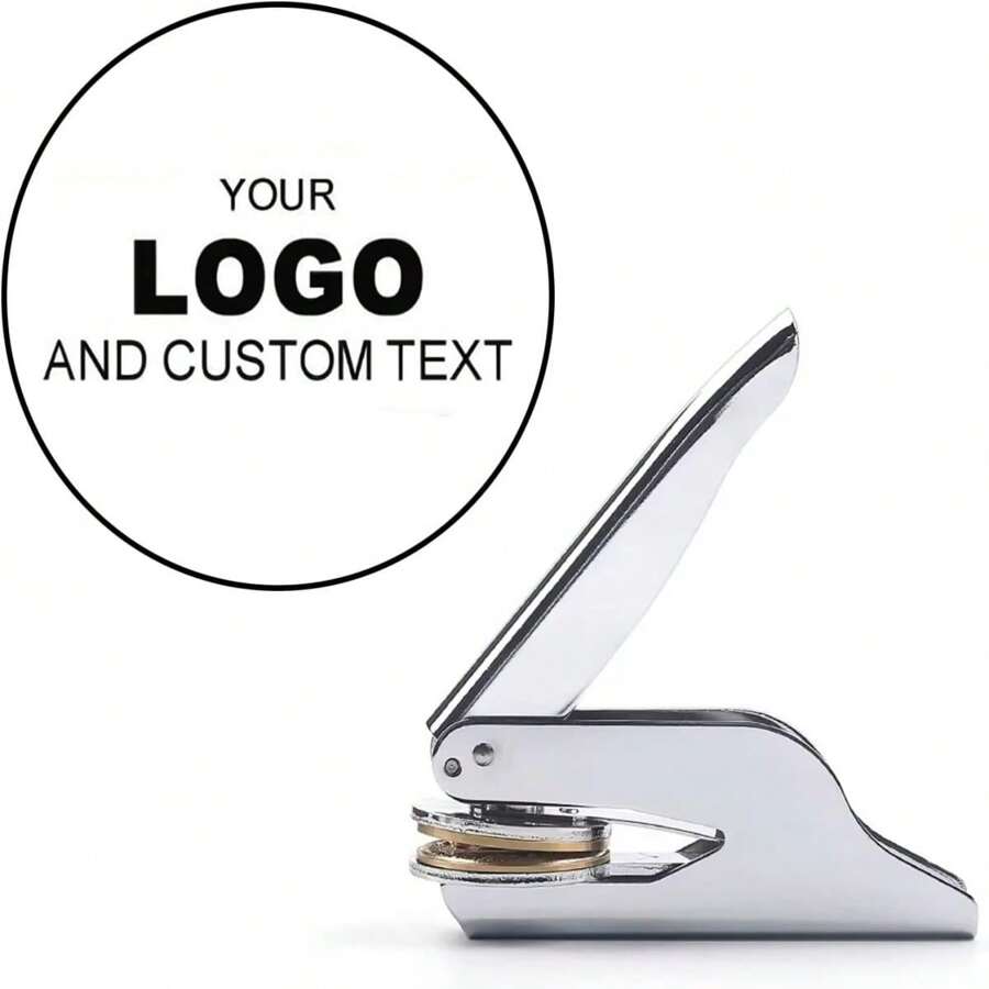 Custom Logo Embosser Stamp Heavy Steel Embosser Stamp Design Your Own