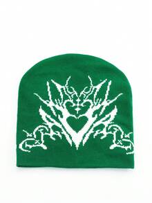 1 件男女通用提花针织无檐小便帽，独特另类时尚百搭风格，户外休闲防风，男女皆宜，均码，街头派对休闲波西米亚风腈纶针织图案帽，春夏秋冬 - A - 查看 7