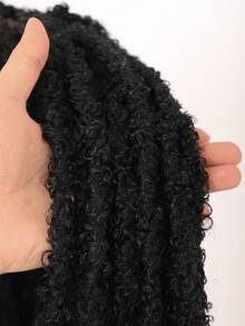 20 Inch Shoulder Length Synthetic Lace Front Braided Wig With Baby Hair, Women Triangle No Knot Butterfly Braid Wig - Black - View 6